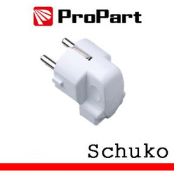 Spina schuko 90Â° polybag