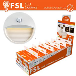 Luce notturna con sensore di movimento bispina con espositore