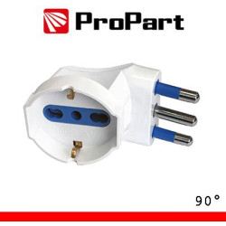 Adattatore schuko 90Â° spina16A salvazio