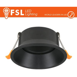Ghiera orientabile TONDA - Alluminio verniciato a polvere, foro 83mm NERA