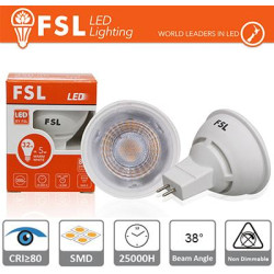 MR16  LED - 6W 4000K 510LM 38º CRI80   AC/DC 12V