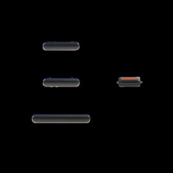 Volume+Mute+Power On/Off Button for iPhone 11, Black