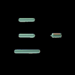 Volume+Mute+Power On/Off Button for iPhone 11, Green