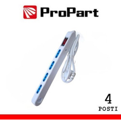 Multipresa Salvazio 4posti 2P+T bipasso con protez Spina 10A