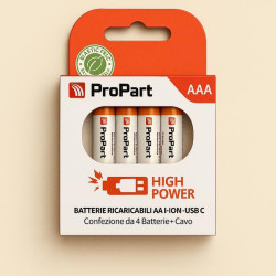 USB‑C Rechargeable AAA Batteries 1.5V 435mAh 814mWh – Pack of 4
